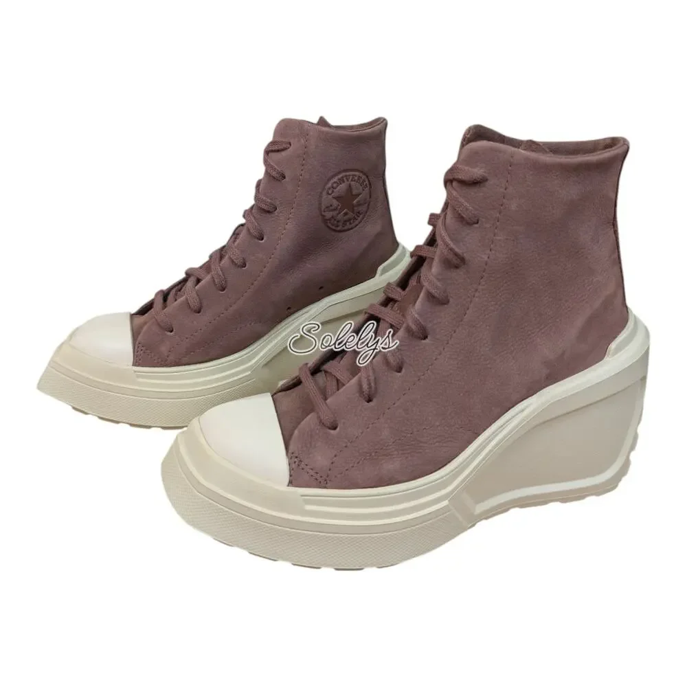 Converse Chuck 70 De Luxe Wedge Platform Suede Nubuck Bear Nap Miso Brown 7.5